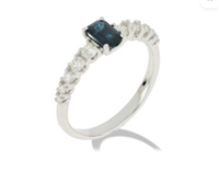 Ring Gemoro Woman Zaffiri in White Gold Diamante AC487BIA.ZF